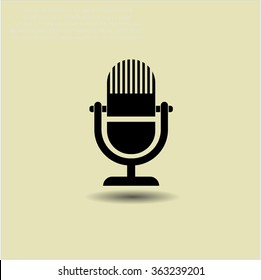 Microphone vector icon or symbol