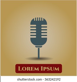 Microphone vector icon or symbol