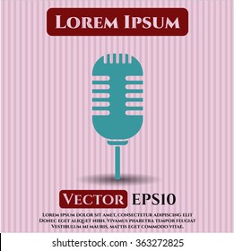 Microphone vector icon or symbol
