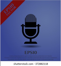 Microphone vector icon or symbol