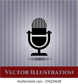 Icono o símbolo del vector del micrófono