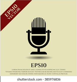 Microphone vector icon or symbol