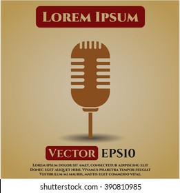Microphone vector icon or symbol