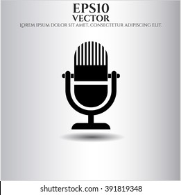 Microphone vector icon or symbol