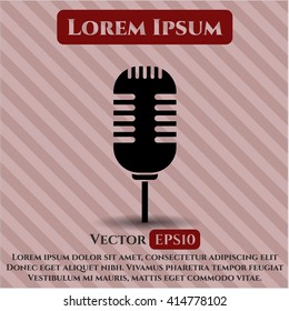 Microphone vector icon or symbol