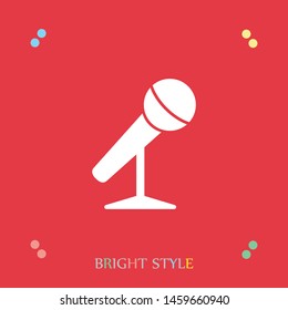A microphone vector icon. The symbol of the microphone. Karaoke microphone icon. Broadcast mic sign. The sign of the microphone.