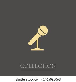 A microphone vector icon. The symbol of the microphone. Karaoke microphone icon. Broadcast mic sign. The sign of the microphone.