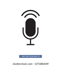microphone vector icon template