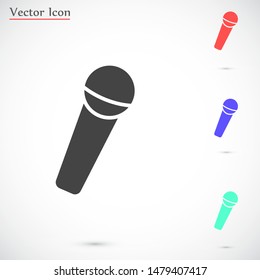 Microphone vector icon. Microphone for voice recording icon. Microphone for Studio icon . Microphone for karaoke icon. 10 eps
