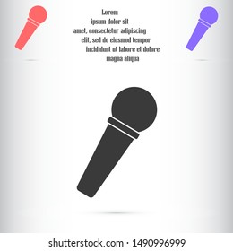 Microphone vector icon. Microphone for voice recording icon. Microphone for Studio icon . Microphone for karaoke icon