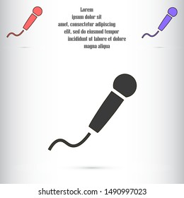 Microphone vector icon. Microphone for voice recording icon. Microphone for Studio icon . Microphone for karaoke icon