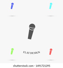 Microphone vector icon. Microphone for voice recording icon. Microphone for Studio icon . Microphone for karaoke icon. 10 eps