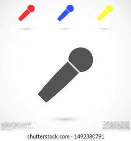 Microphone vector icon. Microphone for voice recording icon. Microphone for Studio icon . Microphone for karaoke icon