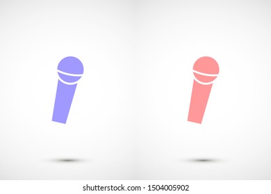Microphone vector icon. Microphone for voice recording icon. Microphone for Studio icon . Microphone for karaoke icon. 10 eps