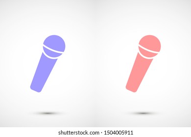 Microphone vector icon. Microphone for voice recording icon. Microphone for Studio icon . Microphone for karaoke icon. 10 eps