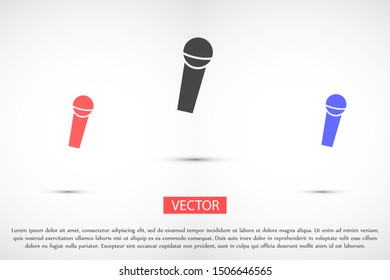 Microphone vector icon. Microphone for voice recording icon. Microphone for Studio icon . Microphone for karaoke icon. 10 eps