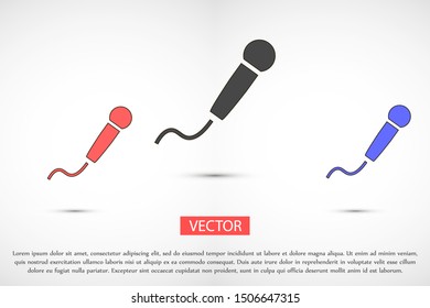 Microphone vector icon. Microphone for voice recording icon. Microphone for Studio icon . Microphone for karaoke icon