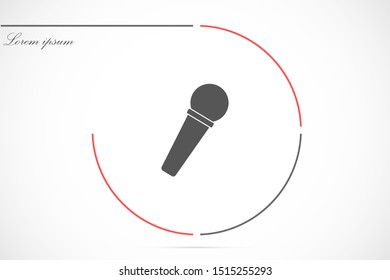 Microphone vector icon. Microphone for voice recording icon. Microphone for Studio icon . Microphone for karaoke icon