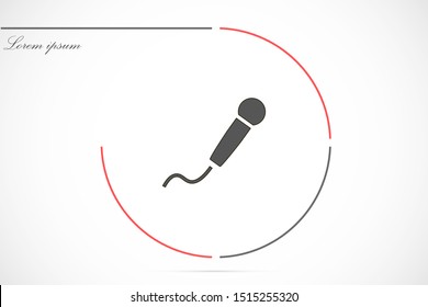 Microphone vector icon. Microphone for voice recording icon. Microphone for Studio icon . Microphone for karaoke icon