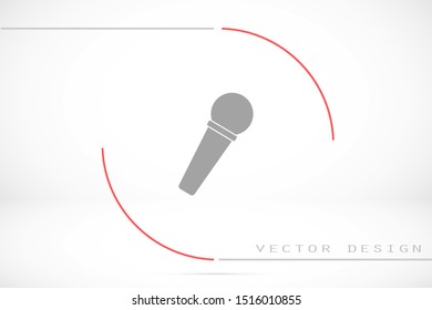 Microphone vector icon. Microphone for voice recording icon. Microphone for Studio icon . Microphone for karaoke icon