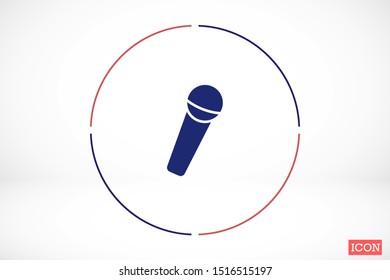 Microphone vector icon. Microphone for voice recording icon. Microphone for Studio icon . Microphone for karaoke icon. 10 eps