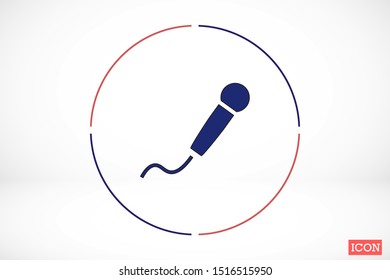 Microphone vector icon. Microphone for voice recording icon. Microphone for Studio icon . Microphone for karaoke icon