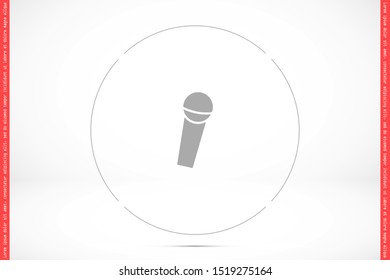 Microphone vector icon. Microphone for voice recording icon. Microphone for Studio icon . Microphone for karaoke icon. 10 eps