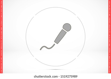 Microphone vector icon. Microphone for voice recording icon. Microphone for Studio icon . Microphone for karaoke icon
