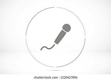 Microphone vector icon. Microphone for voice recording icon. Microphone for Studio icon . Microphone for karaoke icon