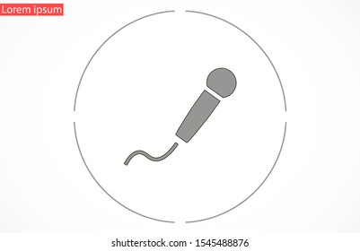 Microphone vector icon. Microphone for voice recording icon. Microphone for Studio icon . Microphone for karaoke icon