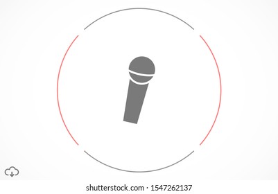 Microphone vector icon. Microphone for voice recording icon. Microphone for Studio icon . Microphone for karaoke icon. 10 eps