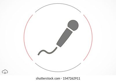 Microphone vector icon. Microphone for voice recording icon. Microphone for Studio icon . Microphone for karaoke icon
