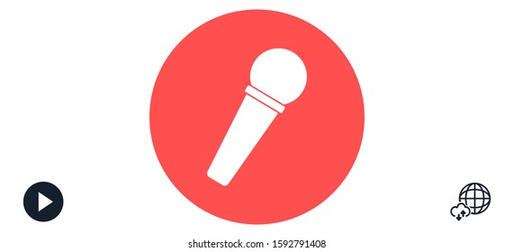 Microphone vector icon. Microphone for voice recording icon. Microphone for Studio icon .