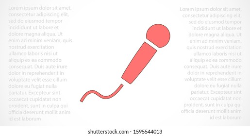 Microphone vector icon. Microphone for voice recording icon. Microphone for Studio icon . Microphone for karaoke icon
