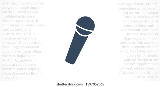 Microphone vector icon. Microphone for voice recording icon. Microphone for Studio icon . Microphone for karaoke icon. 10 eps