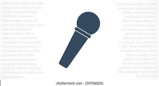 Microphone vector icon. Microphone for voice recording icon. Microphone for Studio icon . Microphone for karaoke icon