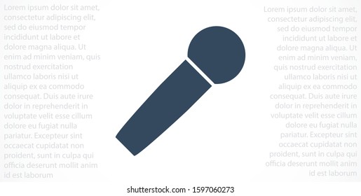 Microphone vector icon. Microphone for voice recording icon. Microphone for Studio icon . Microphone for karaoke icon