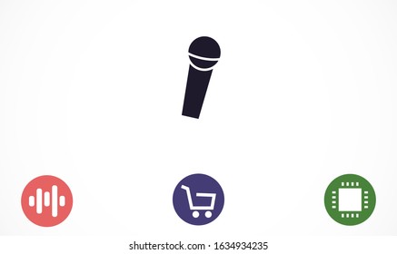 Microphone vector icon. Microphone for voice recording icon. Microphone for Studio icon . Microphone for karaoke icon. 10 eps