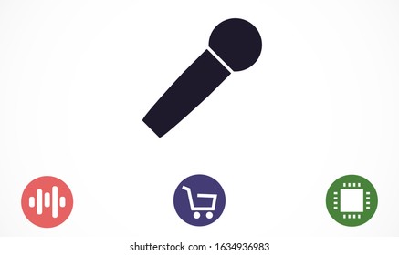 Microphone vector icon. Microphone for voice recording icon. Microphone for Studio icon . Microphone for karaoke icon