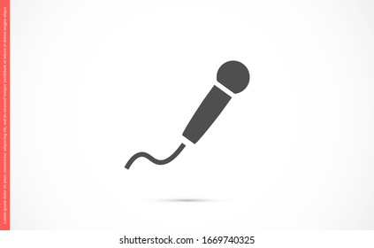 Microphone vector icon. Microphone for voice recording icon. Microphone for Studio icon . Microphone for karaoke icon