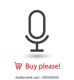 Microphone vector icon, Web design icon. Voice vector icon, Record. Microphone - recording Studio Symbol. Retro microphone icon