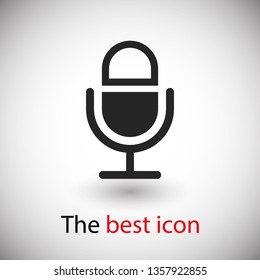 Microphone vector icon, Web design icon. Voice vector icon, Record. Microphone - recording Studio Symbol. Retro microphone icon