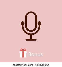 Microphone vector icon, Web design icon. Voice vector icon, Record. Microphone - recording Studio Symbol.