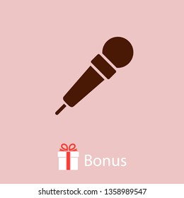 Microphone vector icon, Web design icon. Voice vector icon, Record. 