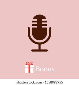 Microphone vector icon, Web design icon. Voice vector icon, Record. 