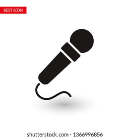 Microphone vector icon, Web design icon. Voice vector icon, Record. Microphone - recording Studio Symbol. Microphone vector icon graphic illustration