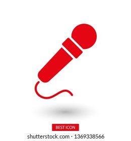 Microphone vector icon, Web design icon. Voice vector icon, Record. Microphone - recording Studio Symbol. Microphone vector icon graphic illustration