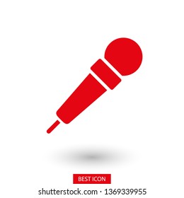 Microphone vector icon, Web design icon. Voice vector icon, Record. Microphone - recording Studio Symbol. Microphone vector icon graphic illustration
