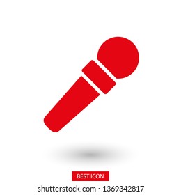 Microphone vector icon, Web design icon. Voice vector icon, Record. Microphone - recording Studio Symbol. Microphone vector icon graphic illustration