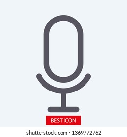 Microphone vector icon, Web design icon. Voice vector icon, Record. Microphone - recording Studio Symbol. Retro microphone icon